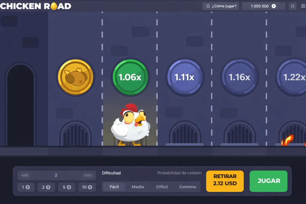 Botones e interfaz de usuario Chicken Road